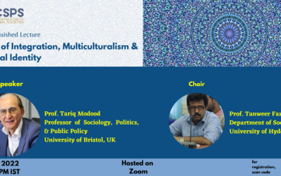Distinguished Lecture: Multiculturalism by Prof Tariq Modood, University of Bristol